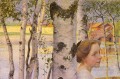 Sueco de 1853 a 1919 Lisbeth en el abedul SnD 1910 Carl Larsson